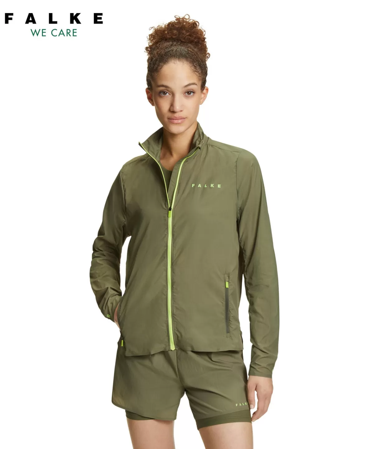 Damen Running Jacke Stehkragen,Kapuze^FALKE Online